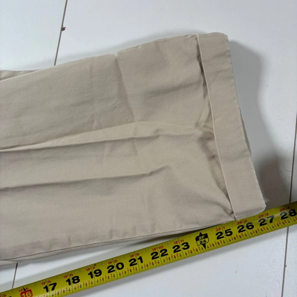 Vintage Polo Ralph Lauren Suffield Pant 42x32 Khaki Cotton Cuffed Chino 90s